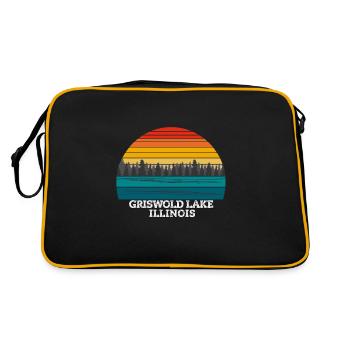 Griswold Lake Illinois - Retro Bag - black/gold - Back