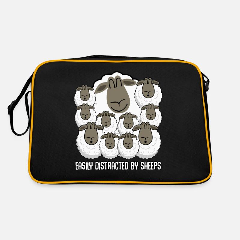 Sheep Easily distracted by Sheeps Sheep Retro Bag