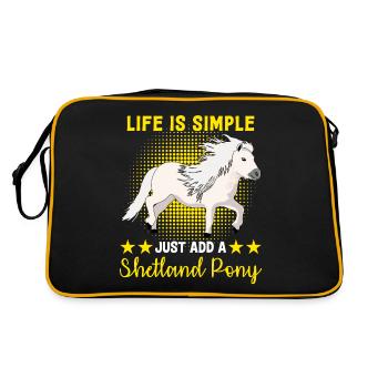 ShetlandPony Équitation Shetland Poney Shetty - Sac Retro - noir/or - Dos
