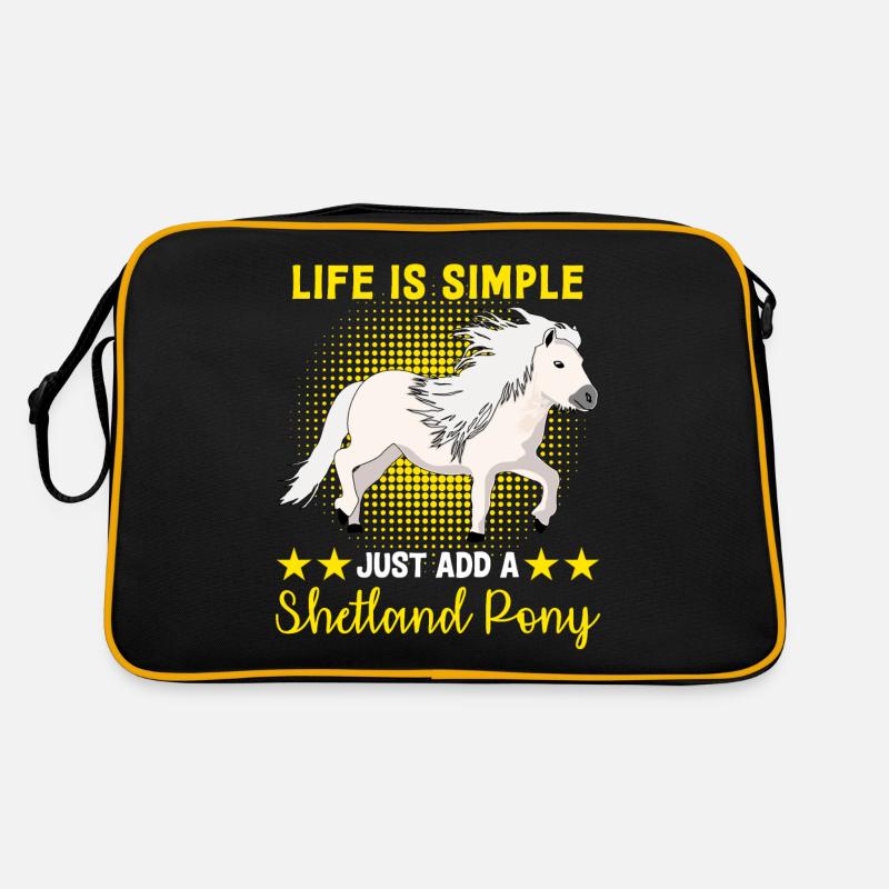 Shetland Pony Riding Shetland Pony Shetty Retro Bag