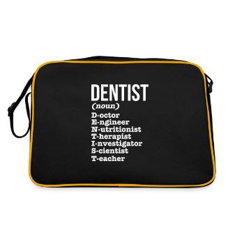 Dentiste Dentiste Dentiste Dentist Dents Cadeau - Sac Retro - noir/or - Dos