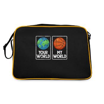 Basketball - Retro Tasche - Schwarz/Gold - Hinten