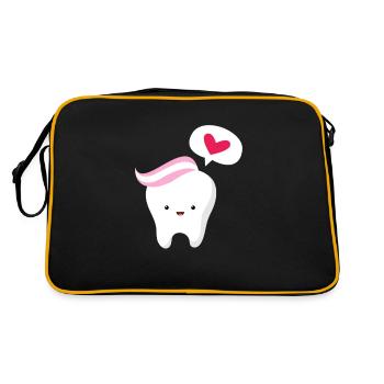 Dentiste Dentiste Dentiste Dentist Dents Cadeau - Sac Retro - noir/or - Dos