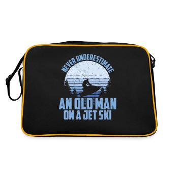 Never Underestimate An Old Man On A Jet Ski - Sac Retro - noir/or - Dos