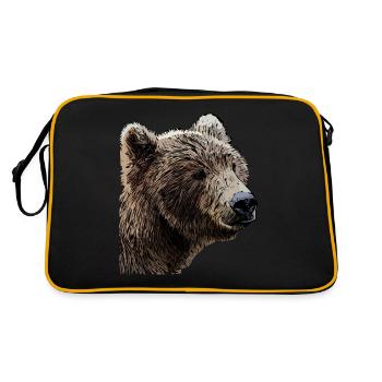 Ours ours brun animal motif sur l’impression art ours - Sac Retro - noir/or - Dos