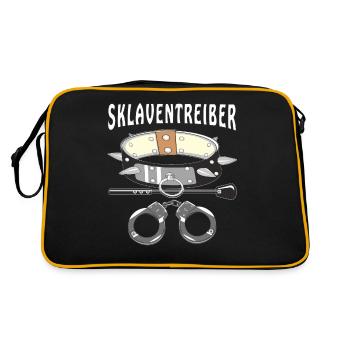 SKLAVENBAND SKLAVENTREIBER - Retro Tasche - Schwarz/Gold - Hinten
