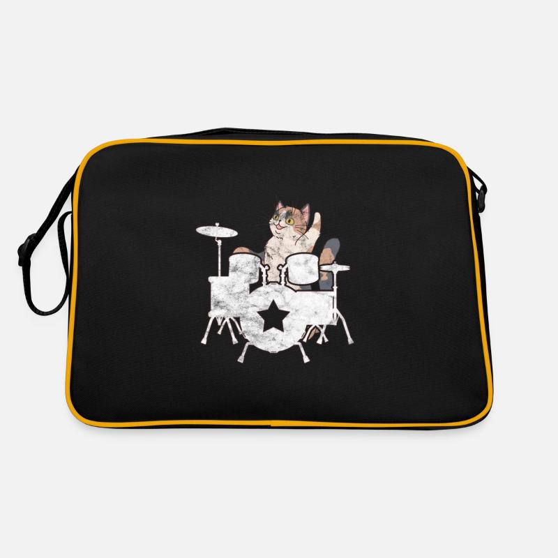 Percussion chat - Sac Retro - noir/or