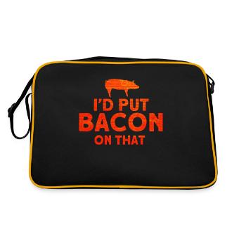 Bacon cadeau nourriture bacon - Sac Retro - noir/or - Dos