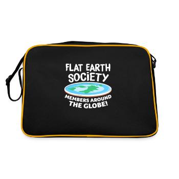 Plat Terre Flat Earth Conspiration Cadeau - Sac Retro - noir/or - Dos