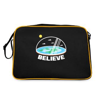 Plat Terre Flat Earth Conspiration Cadeau - Sac Retro - noir/or - Dos