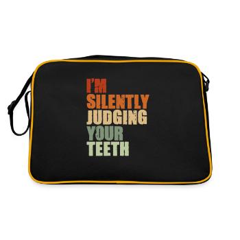 Dentiste Dentiste Dentiste Dentist Dents Cadeau - Sac Retro - noir/or - Dos