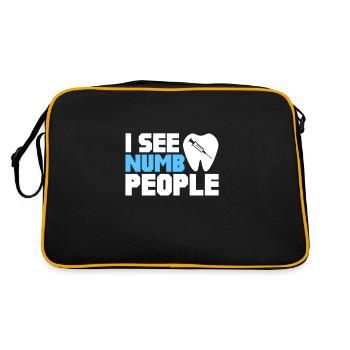 Dentiste Dentiste Dentiste Dentist Dents Cadeau - Sac Retro - noir/or - Dos