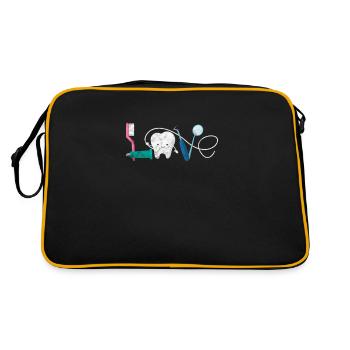 dentist - Retro Bag - black/gold - Back