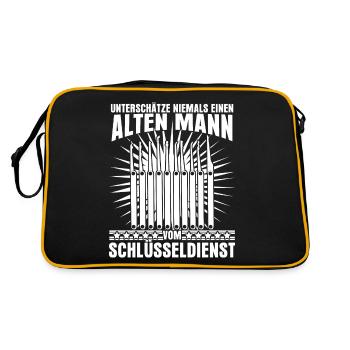 Schlüsseldienst Dietrich - Retro Tasche - Schwarz/Gold - Hinten