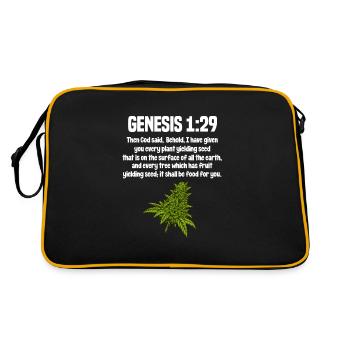 Cannabis religion - Retro Bag - black/gold - Back