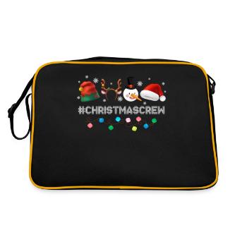 Christmas Crew Reindeer Santa Hat Snowman - Sac Retro - noir/or - Dos