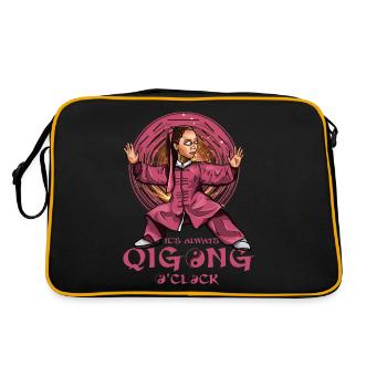 C’est toujours Qi Gong O’Clock - Sac Retro - noir/or - Dos
