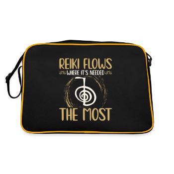 Reiki Symbol | Reiki-Maître Reiki Pierre Cadeau - Sac Retro - noir/or - Dos