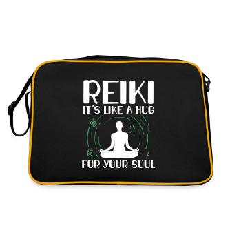 Reiki Proverbes | Reiki Maître Spirituel Cadeaux - Sac Retro - noir/or - Dos