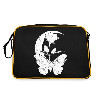 Moths Moon Rose Moth - Retro Bag - black/gold - Back