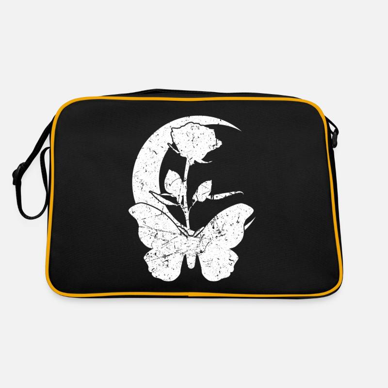 Moths Moon Rose Moth Retro Bag