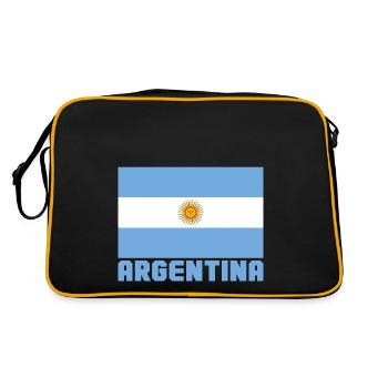 Argentinien - Retro Tasche - Schwarz/Gold - Hinten