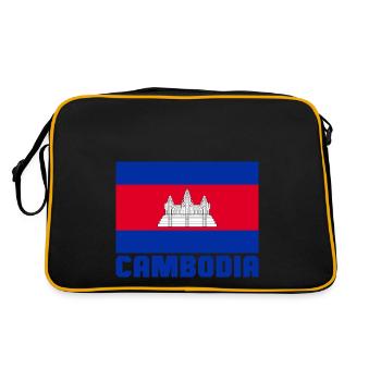 Cambodge - Sac Retro - noir/or - Dos