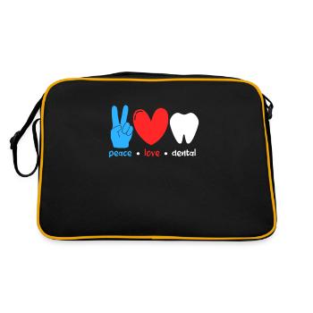 Dentiste Dentiste Dentiste Dentist Dents Cadeau - Sac Retro - noir/or - Dos