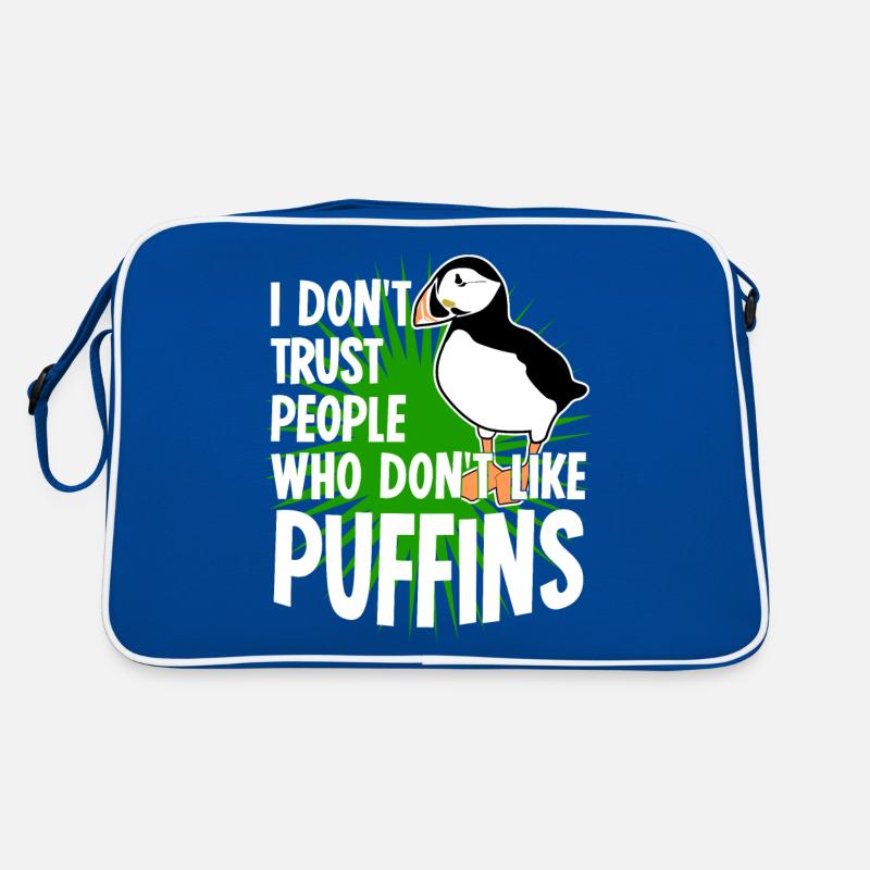 Puffin Spruch Papageientaucher Retro Tasche