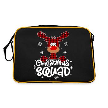 Christmas Squad Buffalo Plaid Reindeer Family - Sac Retro - noir/or - Dos