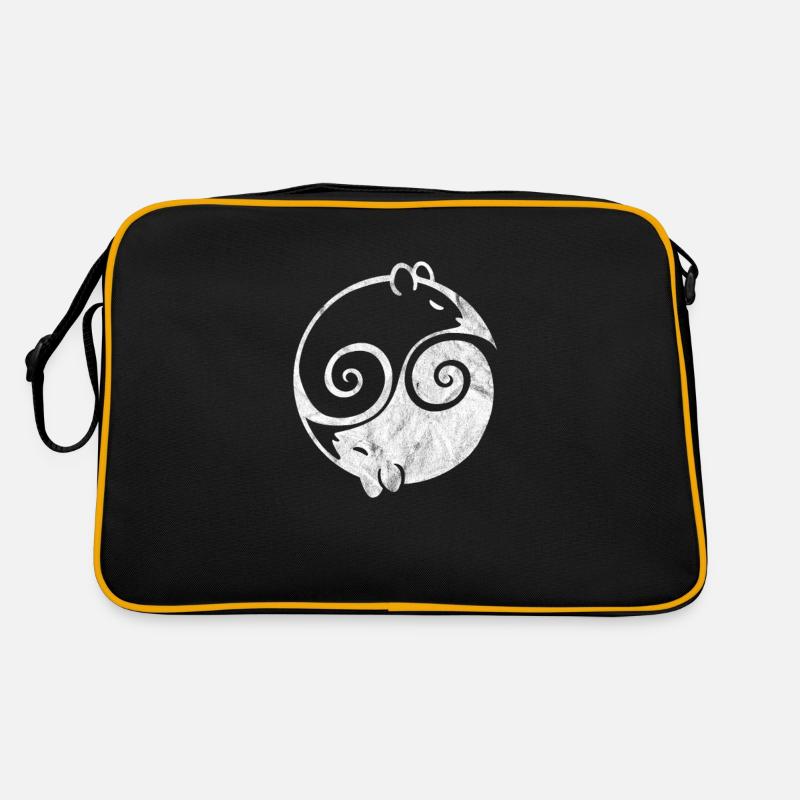 Ratte - Retro Tasche - Schwarz/Gold