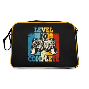 Kids Level 10 Complete Birthday Shirt Gamer - Retro Bag - black/gold - Back
