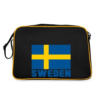 Schweden - Retro Tasche - Schwarz/Gold - Hinten