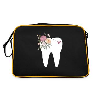 Dentiste Dentiste Dentiste Dentist Dents Cadeau - Sac Retro - noir/or - Dos