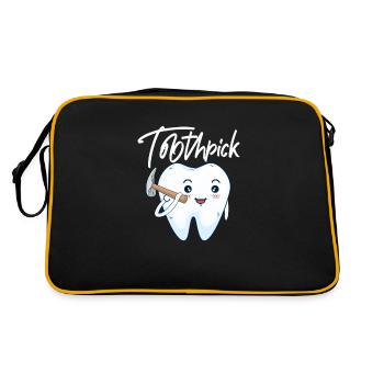 Dentiste Dentiste Dentiste Dentist Dents Cadeau - Sac Retro - noir/or - Dos