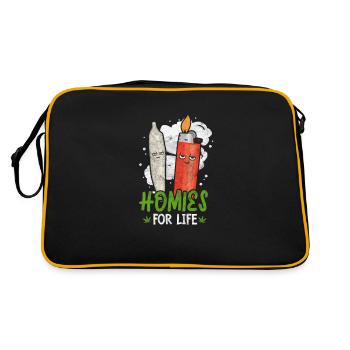 Cannabis - Sac Retro - noir/or - Dos