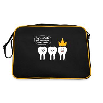 Dentiste Dentiste Dentiste Dentist Dents Cadeau - Sac Retro - noir/or - Dos