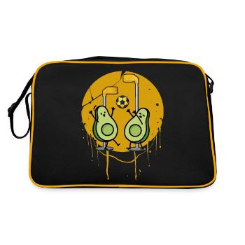 Korfball Avocado - Retro Tasche - Schwarz/Gold - Hinten