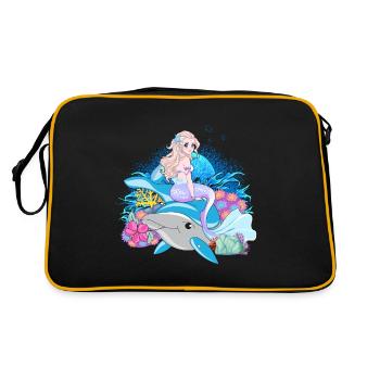 Cadeau sirène sirène - Sac Retro - noir/or - Dos