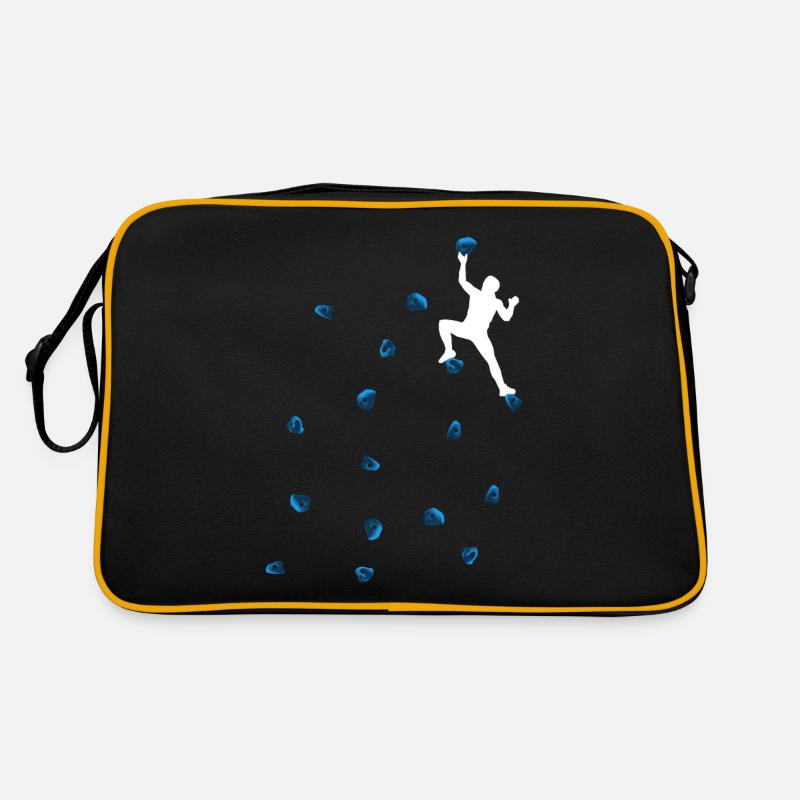 Bouldern Klettern Blaue Boulder Griffe Mann Herren Retro Tasche