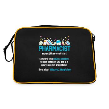 Pharmacie Pharmacien Médecine Pharmacien Cadeau - Sac Retro - noir/or - Dos