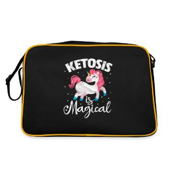 Keto Diät - Retro Tasche - Schwarz/Gold - Hinten