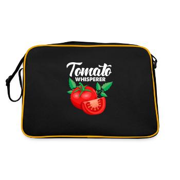 Tomate Tomate Légumes Vegan Cadeau Végétalien - Sac Retro - noir/or - Dos