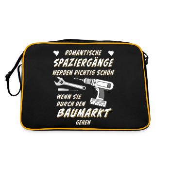 ROMANTISCHE SPAZIERGÄNGE - Retro Tasche - Schwarz/Gold - Hinten
