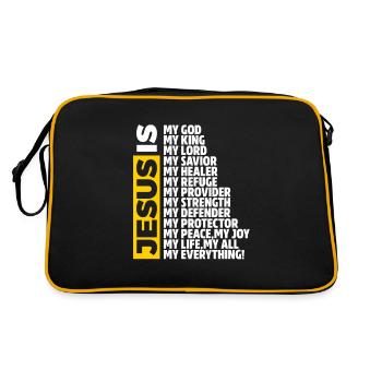 Jésus-Christ Christ Religion chrétienne Don - Sac Retro - noir/or - Dos