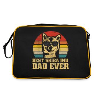 Best Shiba Inu Dog Dad Ever Puppy House - Retro Bag - black/gold - Back