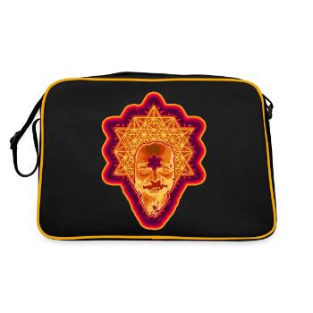 Alan Watts Géométrie Sacrée Métatron Cube - Sac Retro - noir/or - Dos