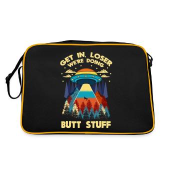 Alien Extraterrestre OVNI Get In Loser - Sac Retro - noir/or - Dos