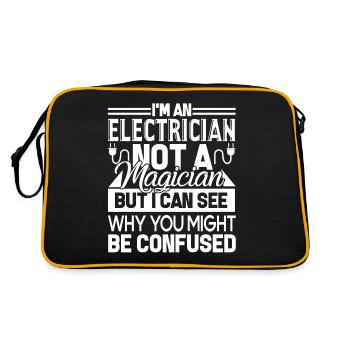 Electrician Not A Magician - Retro Bag - black/gold - Back