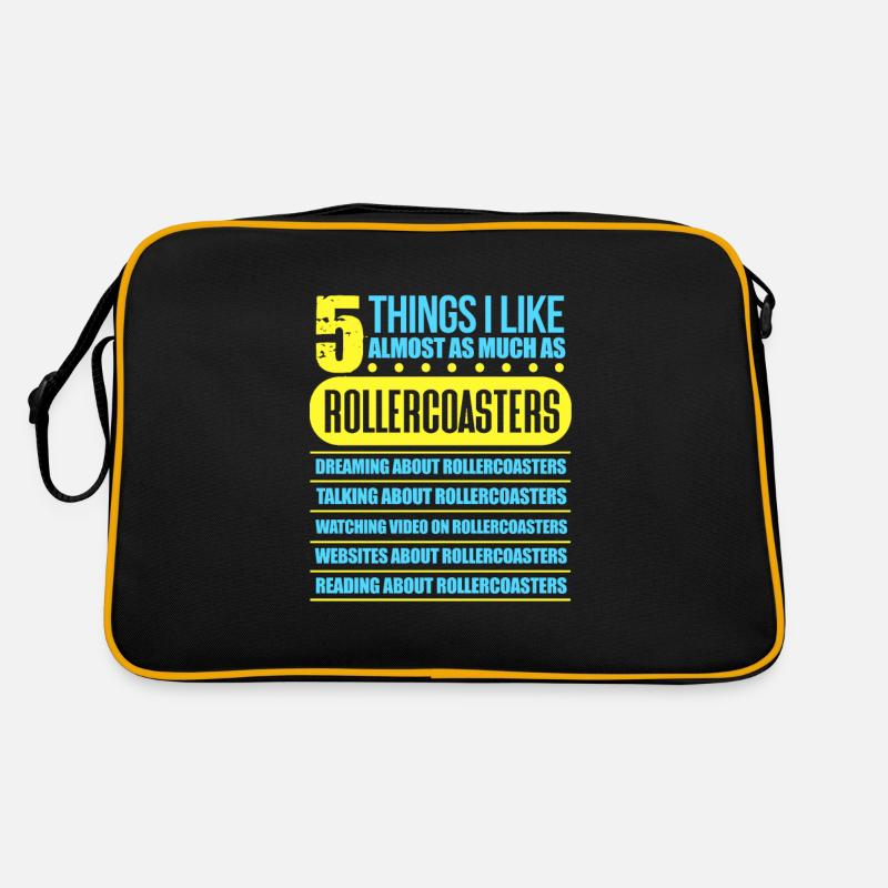 Achterbahn - Retro Tasche - Schwarz/Gold
